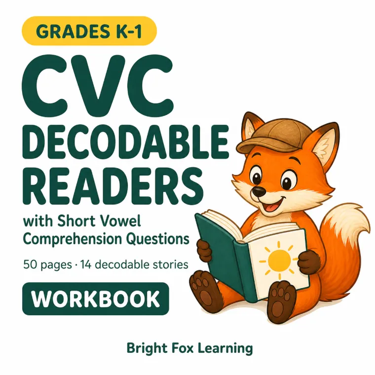 CVC Words Decodable Readers cover